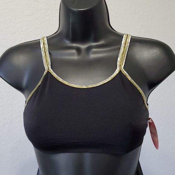 2 Pc Set Double Layer Bralette w/ Metallic Straps - Picture 6 of 10
